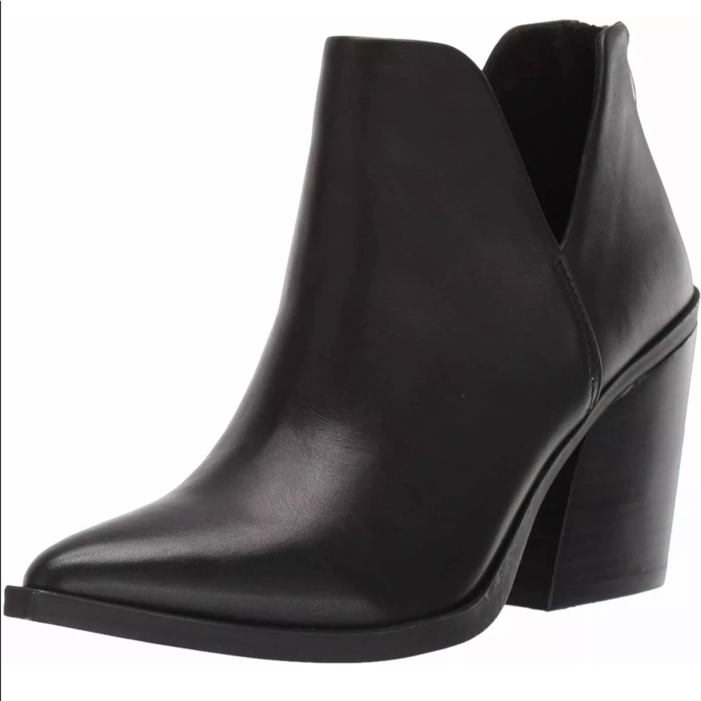 Steve Madden Womens Black Leather Boots Sz 7.5